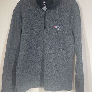 NFL Pro Line New England Patriots Men’s Large Gray Quarter Zip Pullover